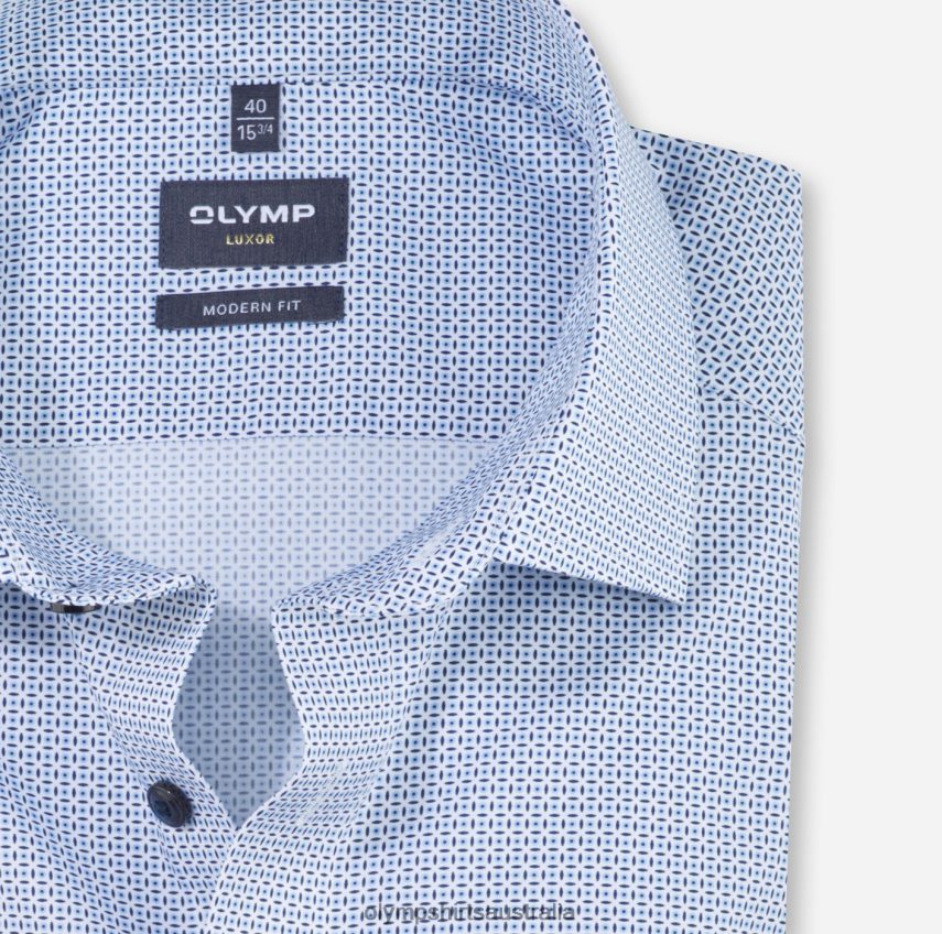 Clothing AU OLYMP Luxor Modern Fit, Business Shirt, Global Kent, Bleu T8882J1249