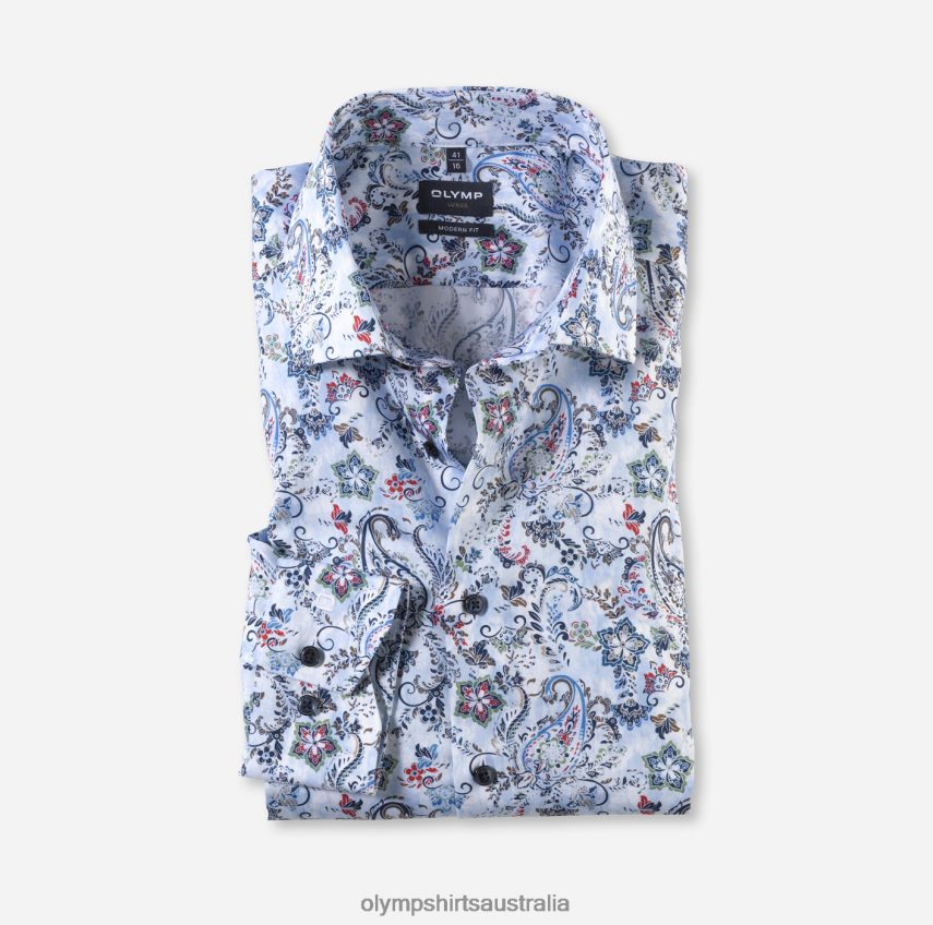 Clothing AU OLYMP Luxor Modern Fit, Business Shirt, Global Kent, Bleu T8882J1266