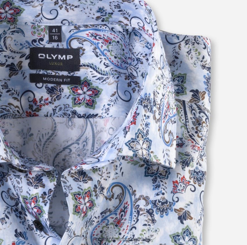 Clothing AU OLYMP Luxor Modern Fit, Business Shirt, Global Kent, Bleu T8882J1266