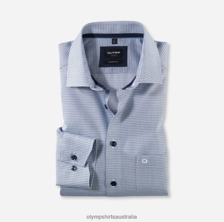 Clothing AU OLYMP Luxor Modern Fit, Business Shirt, Global Kent, Bleu T8882J1292