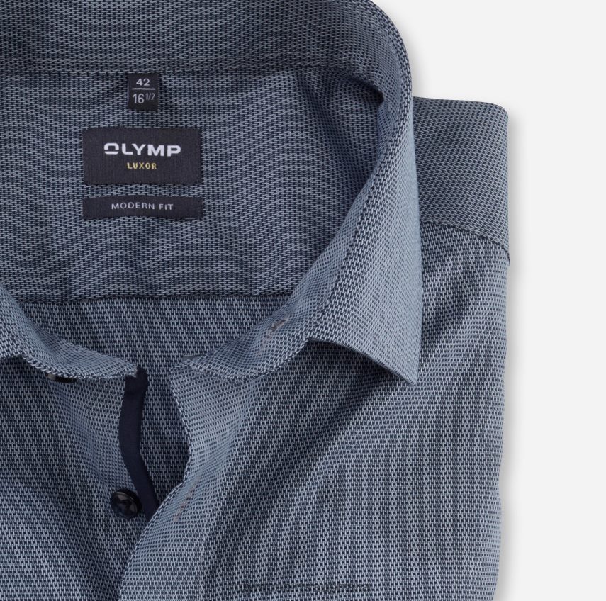 Clothing AU OLYMP Luxor Modern Fit, Business Shirt, Global Kent, Bleu T8882J945