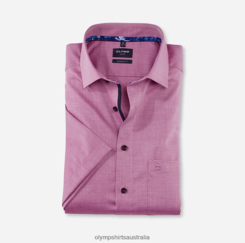 Clothing AU OLYMP Luxor Modern Fit, Business Shirt, Global Kent, Fuchsia T8882J1323