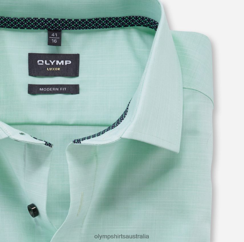 Clothing AU OLYMP Luxor Modern Fit, Business Shirt, Global Kent, Light Green T8882J1201