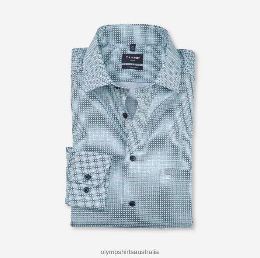 Clothing AU OLYMP Luxor Modern Fit, Business Shirt, Global Kent, Light Green T8882J1228