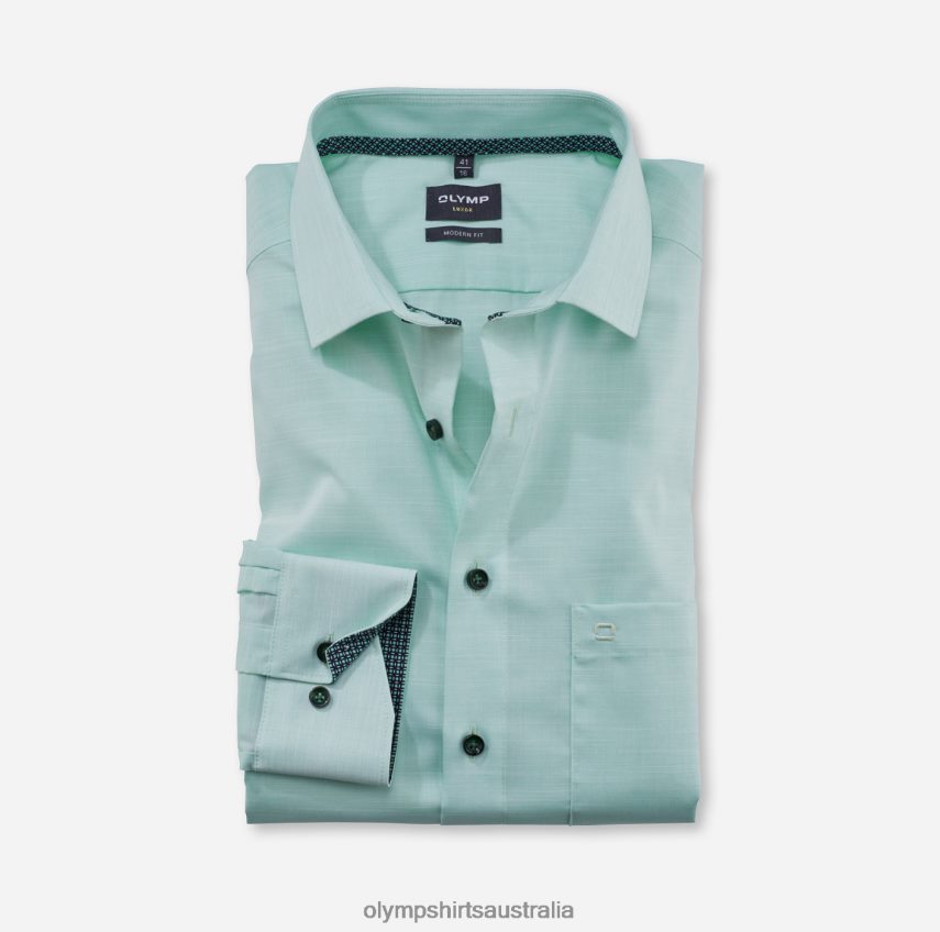 Clothing AU OLYMP Luxor Modern Fit, Business Shirt, Global Kent, Light Green T8882J1306