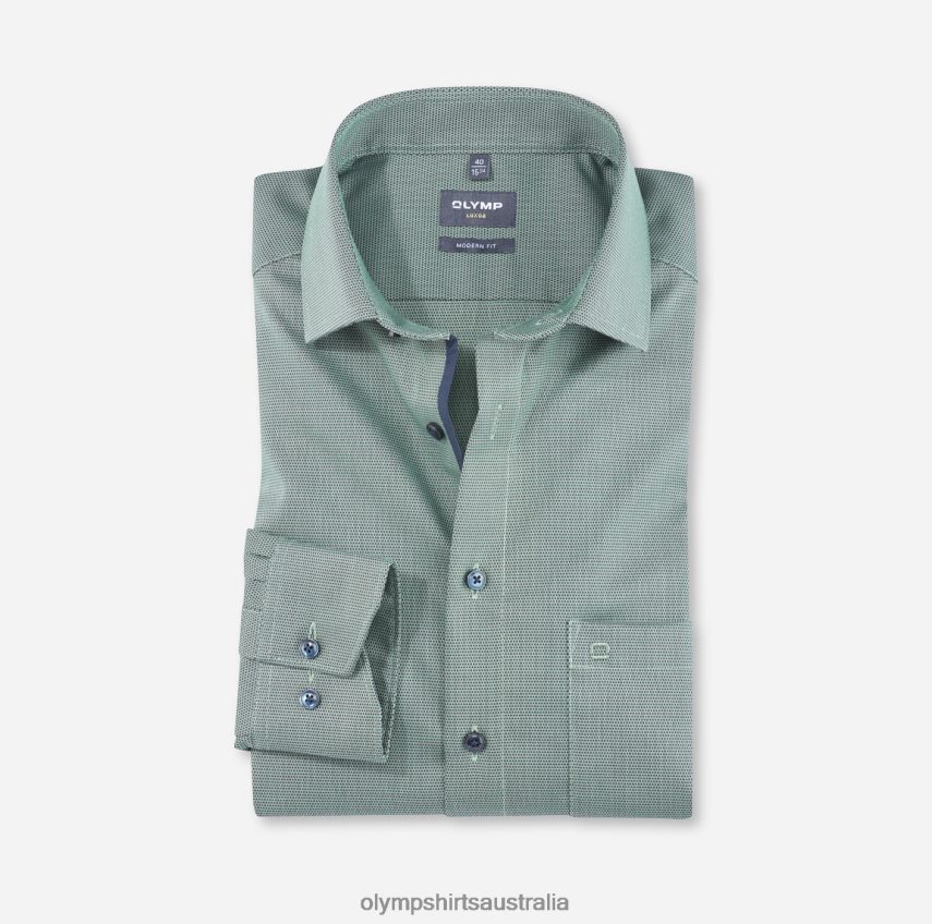 Clothing AU OLYMP Luxor Modern Fit, Business Shirt, Global Kent, Light Green T8882J1326
