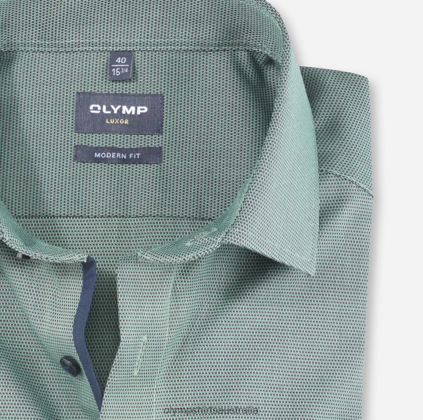 Clothing AU OLYMP Luxor Modern Fit, Business Shirt, Global Kent, Light Green T8882J1326