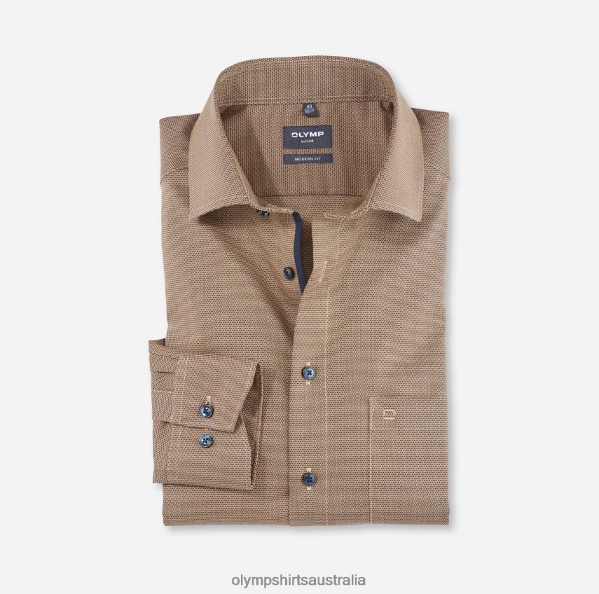 Clothing AU OLYMP Luxor Modern Fit, Business Shirt, Global Kent, Mandarin T8882J1232