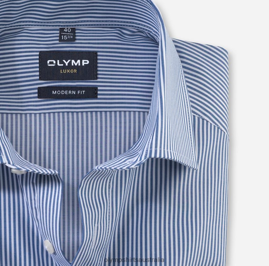 Clothing AU OLYMP Luxor Modern Fit, Business Shirt, Global Kent, Marine T8882J1031