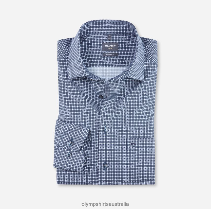 Clothing AU OLYMP Luxor Modern Fit, Business Shirt, Global Kent, Marine T8882J1090