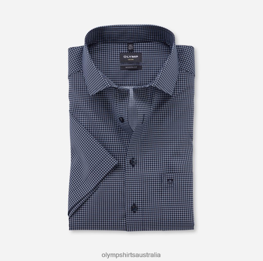 Clothing AU OLYMP Luxor Modern Fit, Business Shirt, Global Kent, Marine T8882J1157