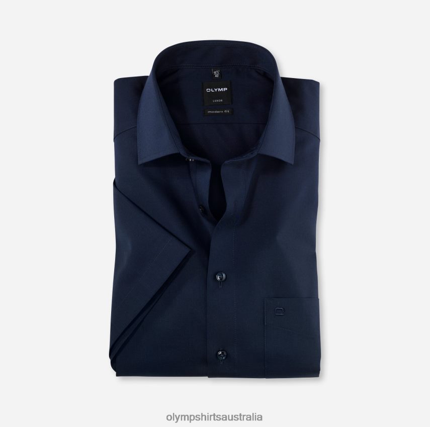 Clothing AU OLYMP Luxor Modern Fit, Business Shirt, Global Kent, Marine T8882J1359