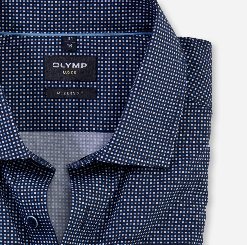 Clothing AU OLYMP Luxor Modern Fit, Business Shirt, Global Kent, Marine T8882J933