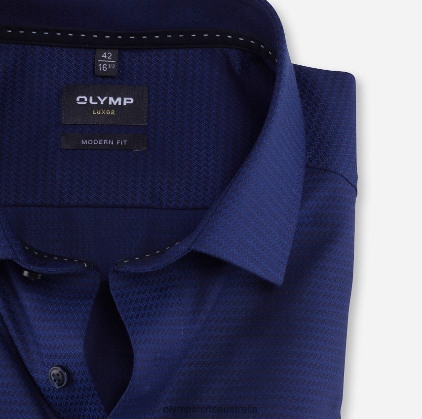Clothing AU OLYMP Luxor Modern Fit, Business Shirt, Global Kent, Marine T8882J935