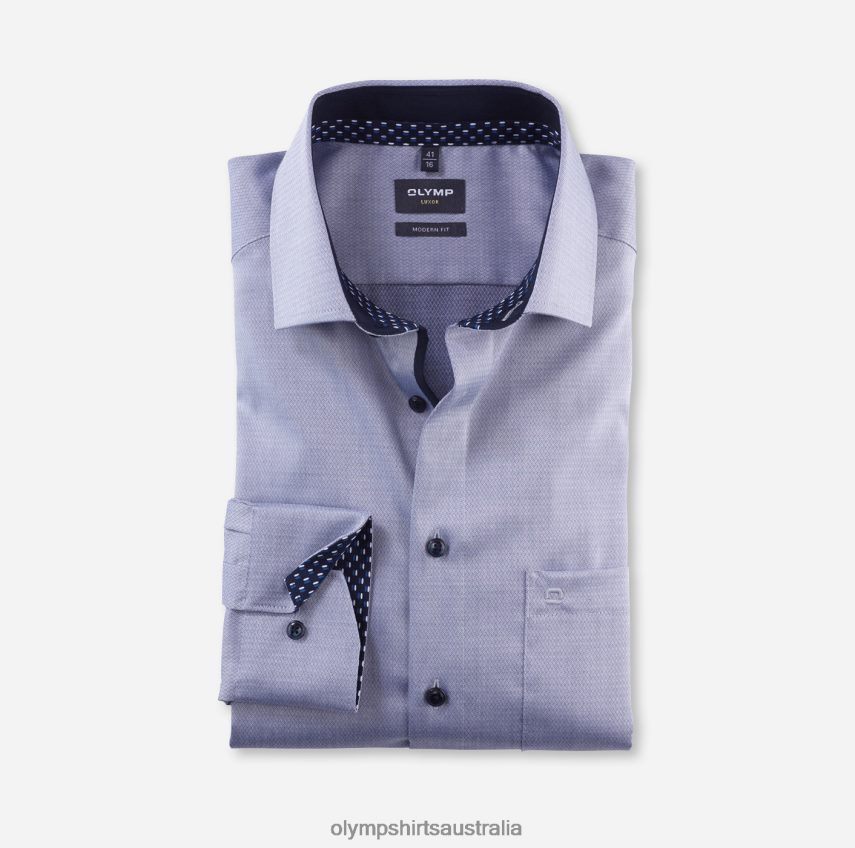 Clothing AU OLYMP Luxor Modern Fit, Business Shirt, Global Kent, Marine T8882J969