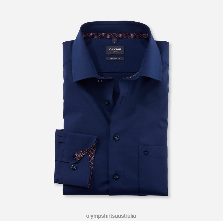 Clothing AU OLYMP Luxor Modern Fit, Business Shirt, Global Kent, Midnight Blue T8882J1328