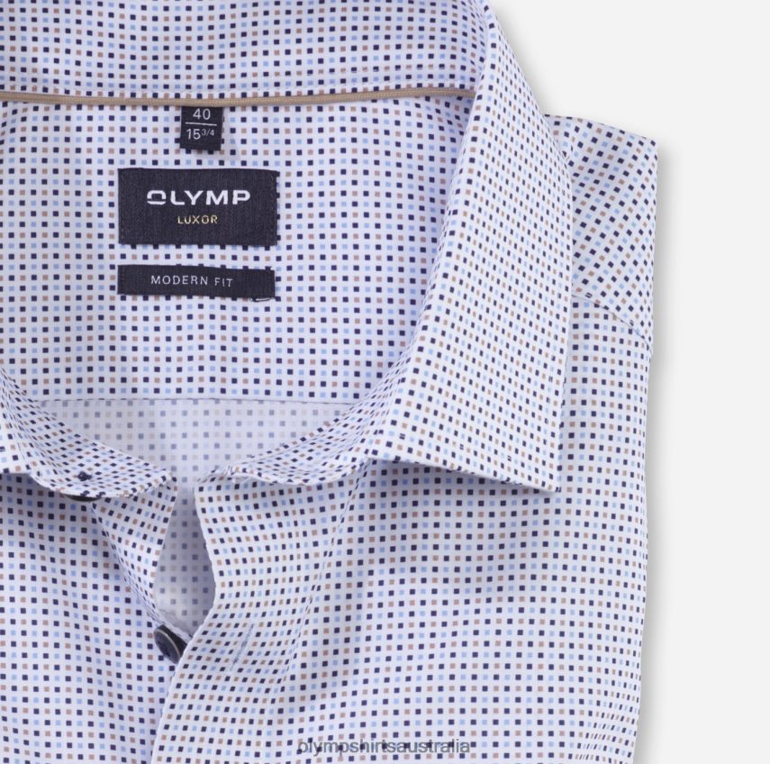 Clothing AU OLYMP Luxor Modern Fit, Business Shirt, Global Kent, Natural T8882J1115