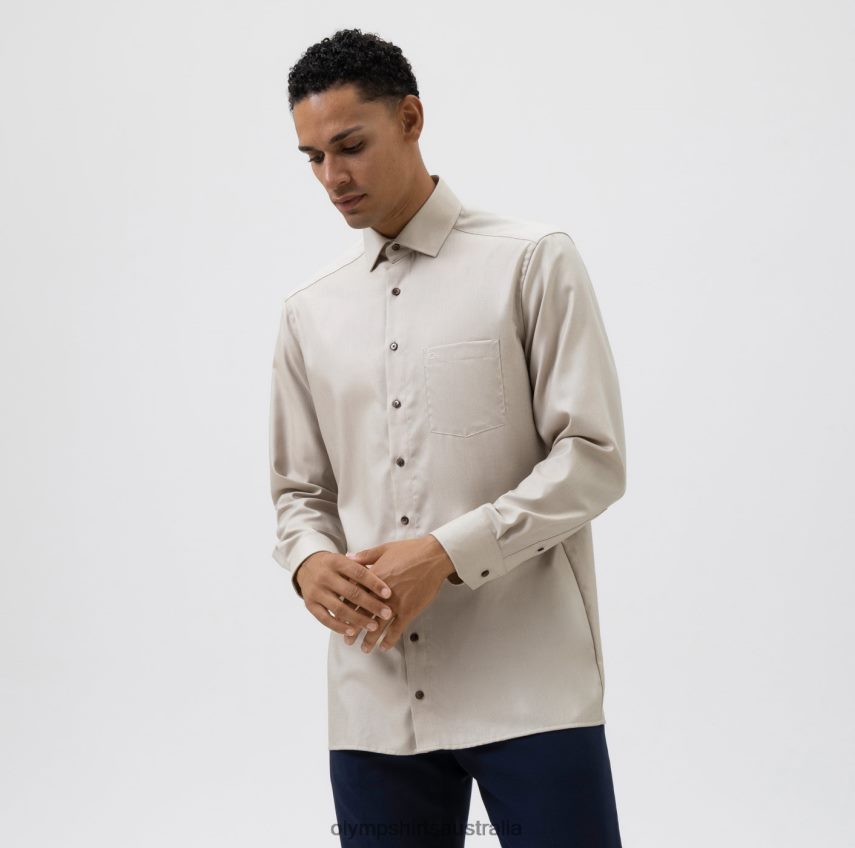 Clothing AU OLYMP Luxor Modern Fit, Business Shirt, Global Kent, Natural T8882J1337