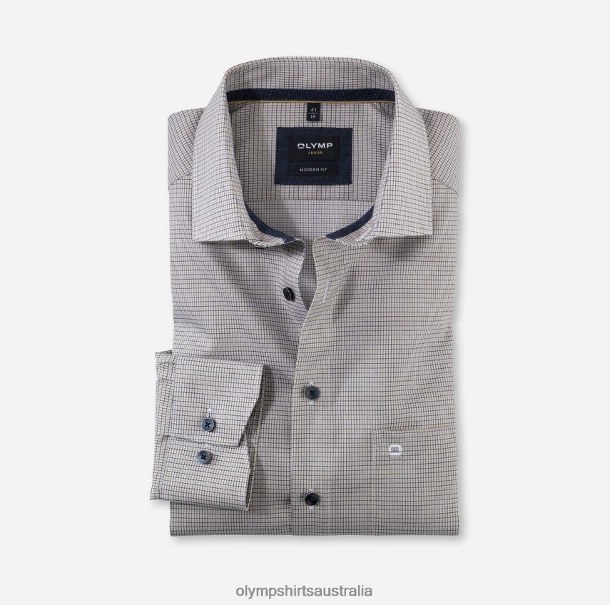 Clothing AU OLYMP Luxor Modern Fit, Business Shirt, Global Kent, Natural T8882J944