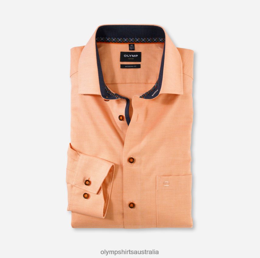 Clothing AU OLYMP Luxor Modern Fit, Business Shirt, Global Kent, Orange T8882J1286