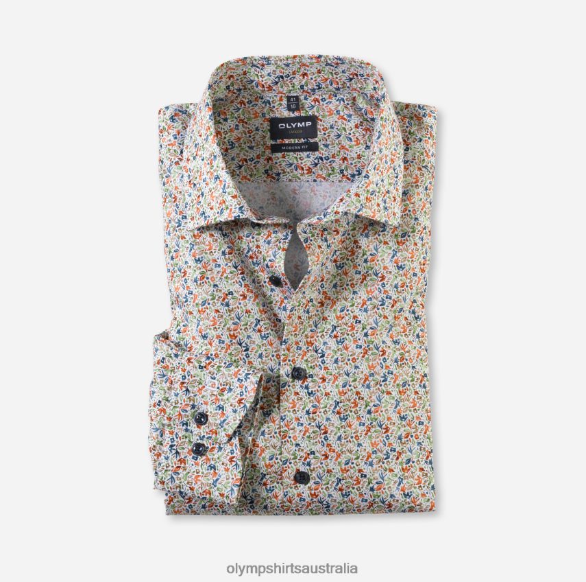 Clothing AU OLYMP Luxor Modern Fit, Business Shirt, Global Kent, Orange T8882J1310