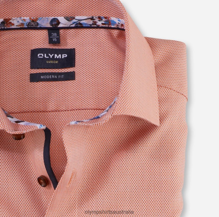 Clothing AU OLYMP Luxor Modern Fit, Business Shirt, Global Kent, Orange T8882J952