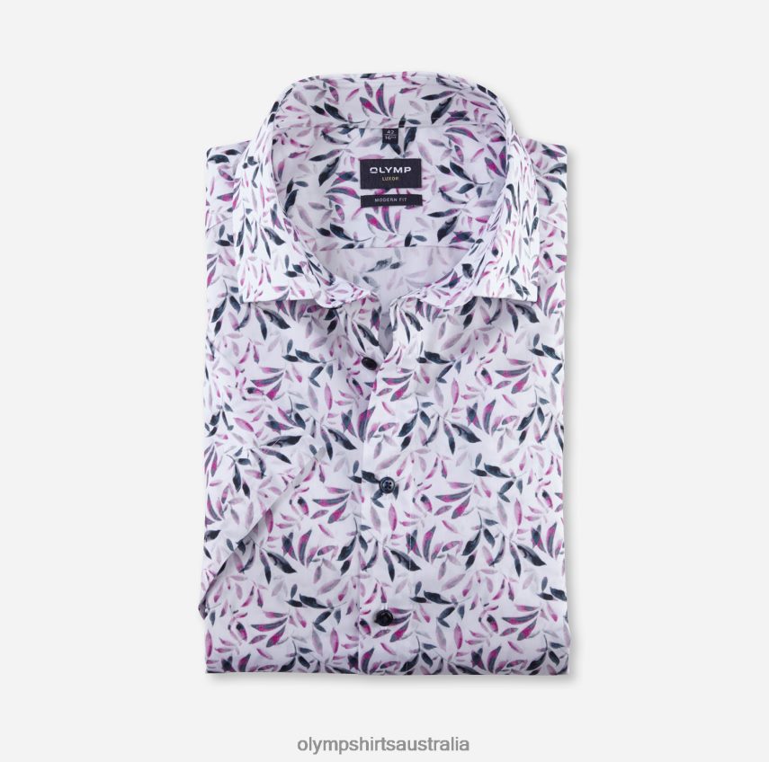 Clothing AU OLYMP Luxor Modern Fit, Business Shirt, Global Kent, Rose T8882J1202