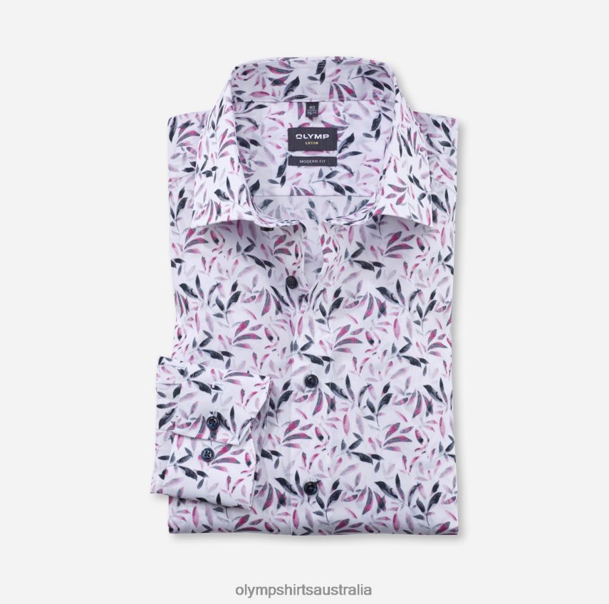 Clothing AU OLYMP Luxor Modern Fit, Business Shirt, Global Kent, Rose T8882J1291