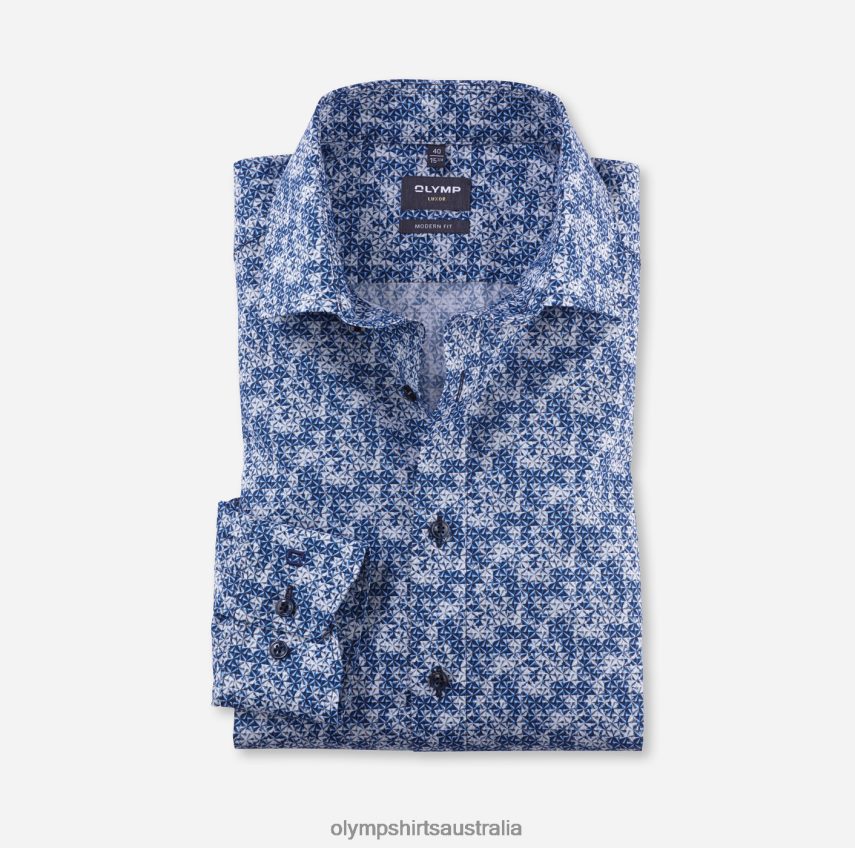 Clothing AU OLYMP Luxor Modern Fit, Business Shirt, Global Kent, Royal T8882J1000