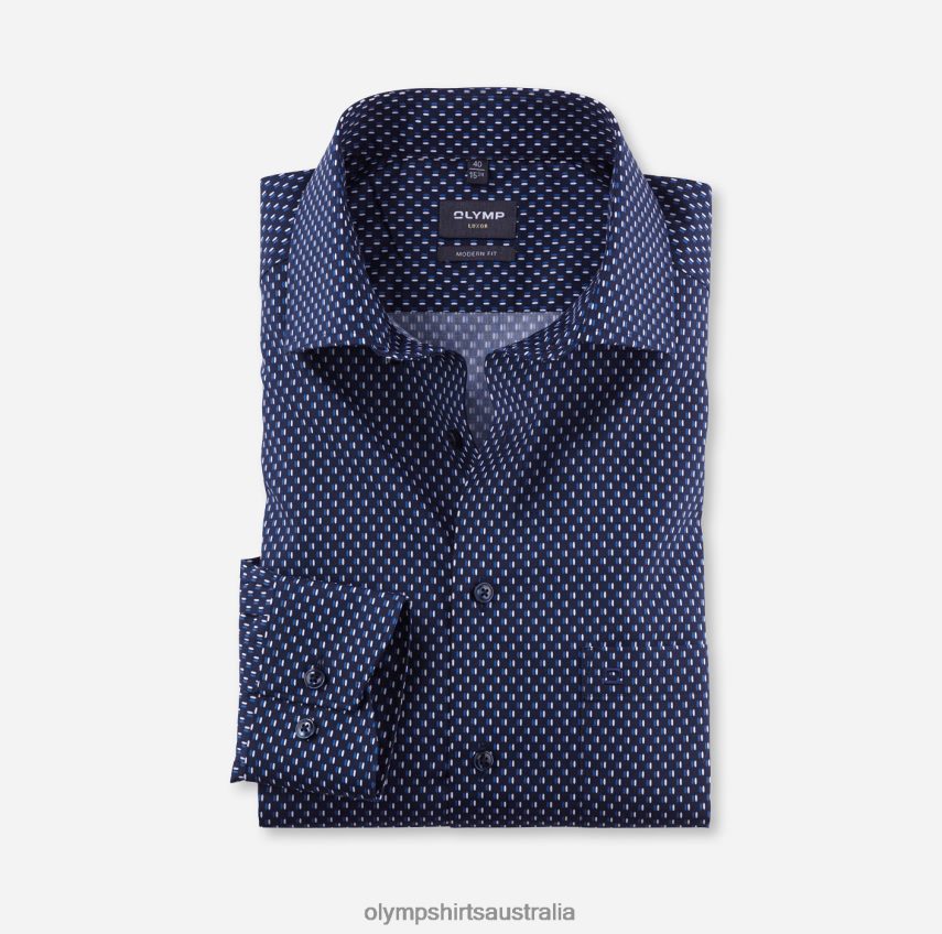 Clothing AU OLYMP Luxor Modern Fit, Business Shirt, Global Kent, Royal T8882J1089