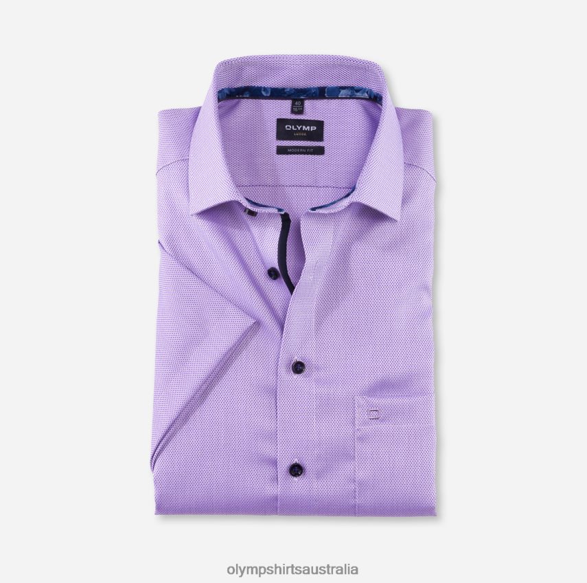 Clothing AU OLYMP Luxor Modern Fit, Business Shirt, Global Kent, Violet T8882J1308