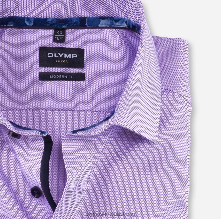 Clothing AU OLYMP Luxor Modern Fit, Business Shirt, Global Kent, Violet T8882J1308