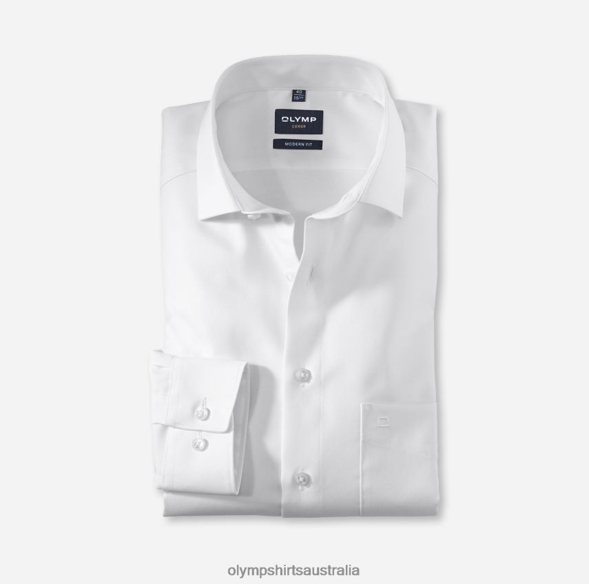 Clothing AU OLYMP Luxor Modern Fit, Business Shirt, Global Kent, White T8882J1081