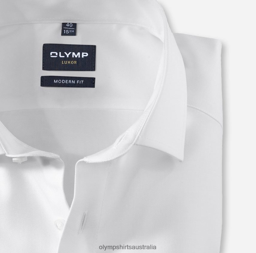 Clothing AU OLYMP Luxor Modern Fit, Business Shirt, Global Kent, White T8882J1081