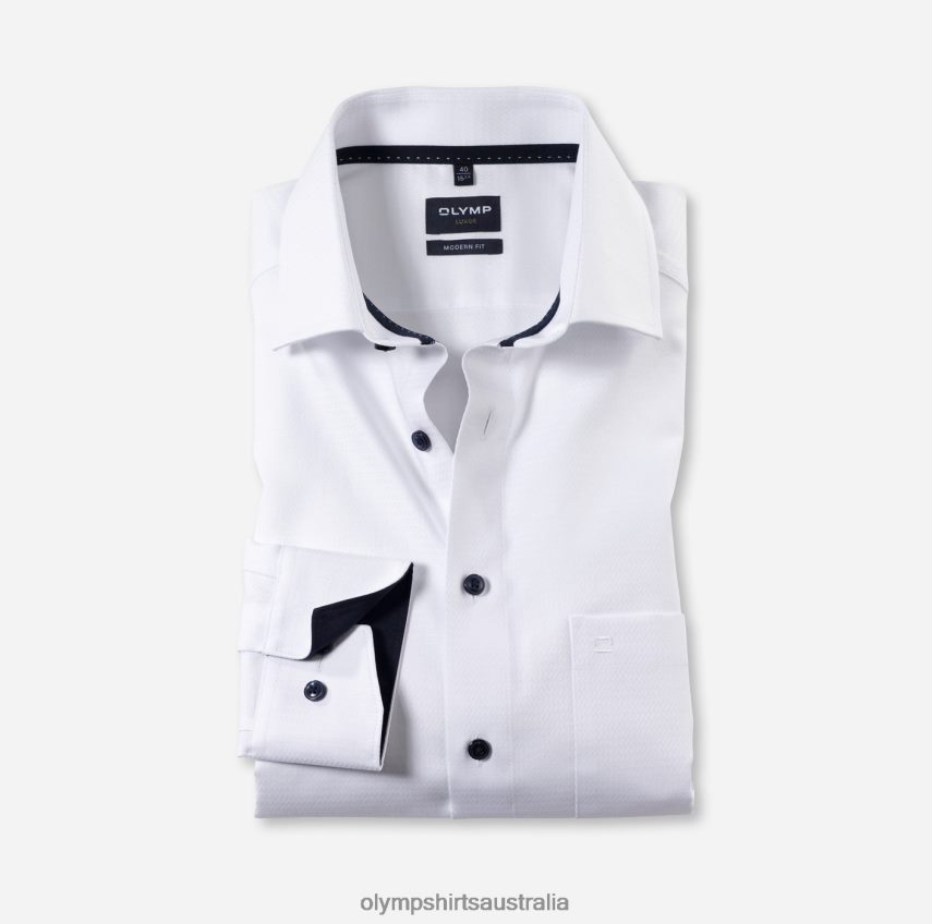 Clothing AU OLYMP Luxor Modern Fit, Business Shirt, Global Kent, White T8882J1258