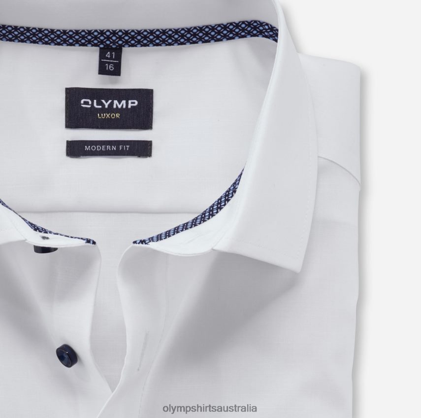 Clothing AU OLYMP Luxor Modern Fit, Business Shirt, Global Kent, White T8882J1272