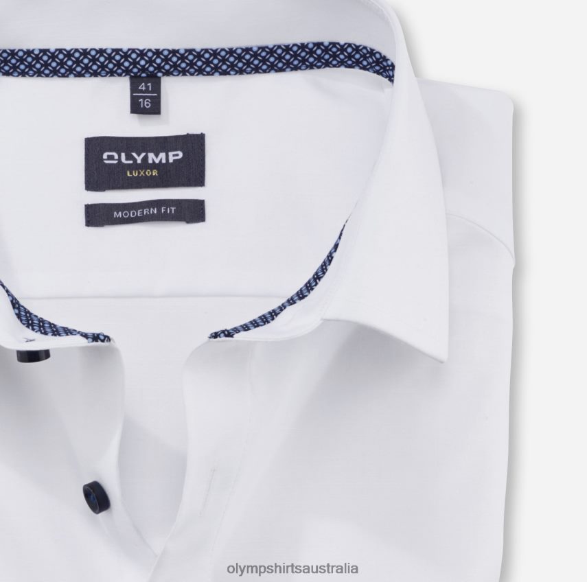 Clothing AU OLYMP Luxor Modern Fit, Business Shirt, Global Kent, White T8882J1290
