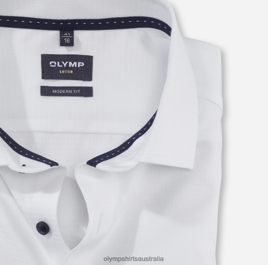 Clothing AU OLYMP Luxor Modern Fit, Business Shirt, Global Kent, White T8882J920