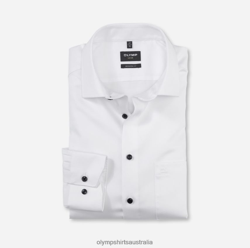 Clothing AU OLYMP Luxor Modern Fit, Business Shirt, Global Kent, White T8882J954