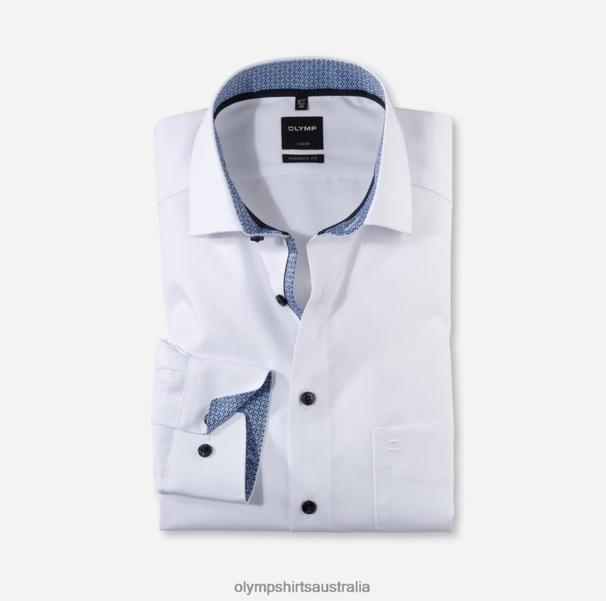 Clothing AU OLYMP Luxor Modern Fit, Business Shirt, Global Kent, White T8882J963