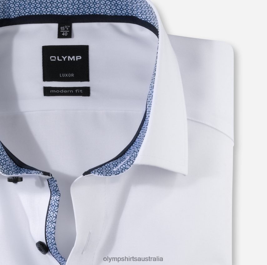 Clothing AU OLYMP Luxor Modern Fit, Business Shirt, Global Kent, White T8882J963