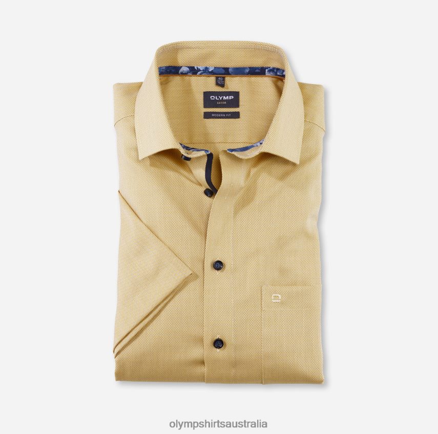 Clothing AU OLYMP Luxor Modern Fit, Business Shirt, Global Kent, Yellow T8882J1172