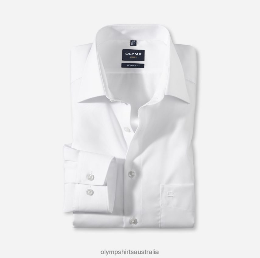 Clothing AU OLYMP Luxor Modern Fit, Business Shirt, Long Sleeve Extra Long (72 Cm), New Kent, White T8882J1450