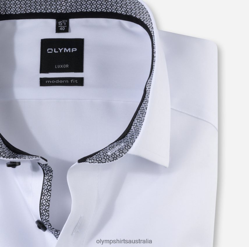 Clothing AU OLYMP Luxor Modern Fit, Business Shirt, Long Sleeve Extra Long, Global Kent, Anthracite T8882J1407