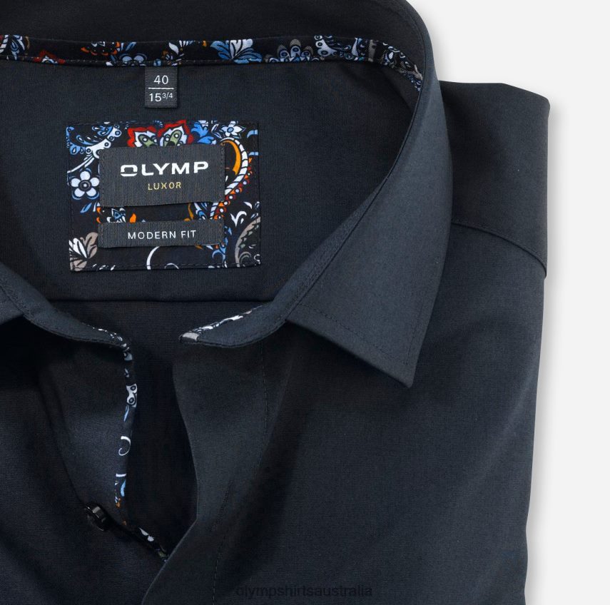 Clothing AU OLYMP Luxor Modern Fit, Business Shirt, Long Sleeve Extra Long, Global Kent, Cobalt T8882J1425