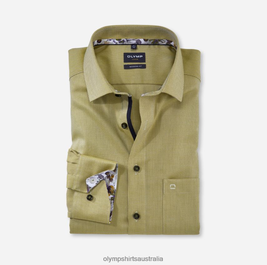 Clothing AU OLYMP Luxor Modern Fit, Business Shirt, Long Sleeve Extra Long, Global Kent, Lime T8882J1414