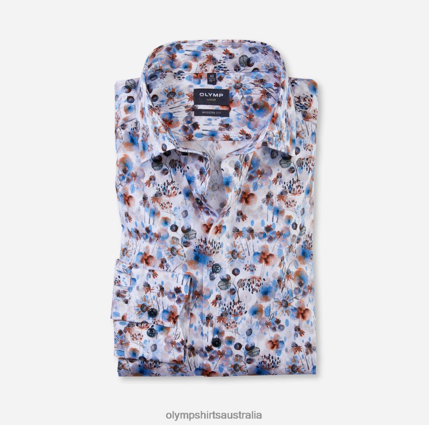 Clothing AU OLYMP Luxor Modern Fit, Business Shirt, Long Sleeve Extra Long, Global Kent, Orange T8882J1421