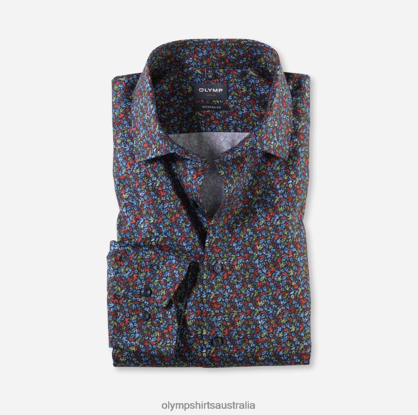 Clothing AU OLYMP Luxor Modern Fit, Business Shirt, Long Sleeve Extra Long, Global Kent, Red T8882J1434