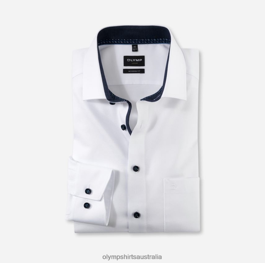 Clothing AU OLYMP Luxor Modern Fit, Business Shirt, Long Sleeve Extra Long, Global Kent, White T8882J1438