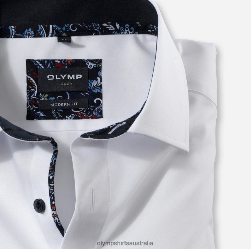 Clothing AU OLYMP Luxor Modern Fit, Business Shirt, Long Sleeve Extra Long, Global Kent, White T8882J1439